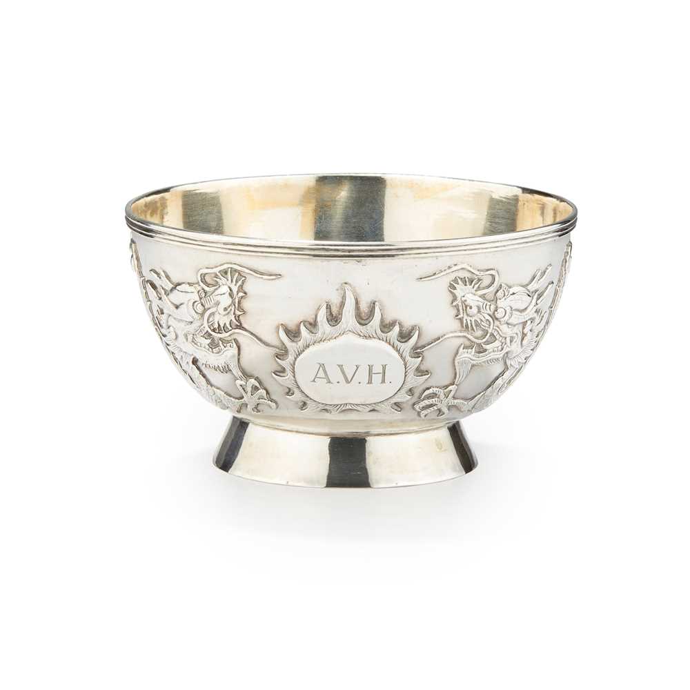 Lot 187 - A CHINESE EXPORT SILVER BOWL