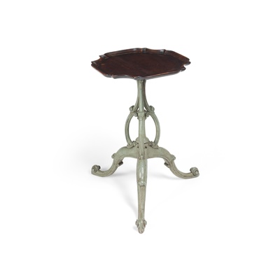 Lot 101 - GEORGIAN STYLE MAHOGANY AND PAINTED WINE TABLE