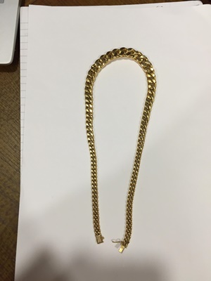 Lot 39 - A French curb link necklace