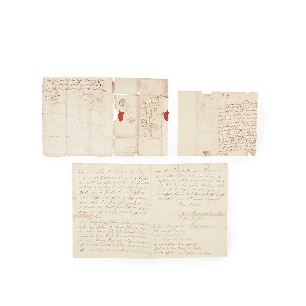 Lot 213 - Three letters relating to the Jacobite Uprisings