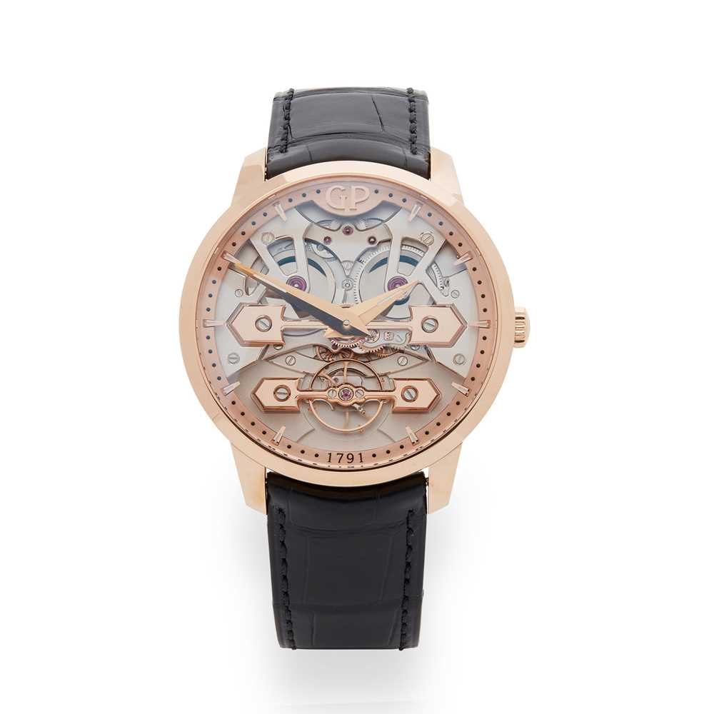 Lot 135 - Rare: a Girard-Perregaux rose gold watch