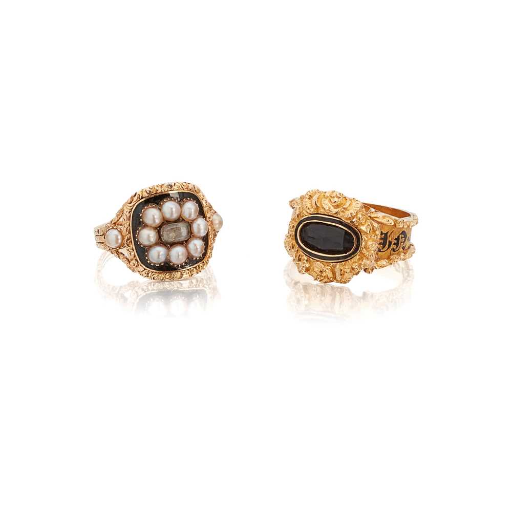Lot 17 - Two early 19th Century mourning rings