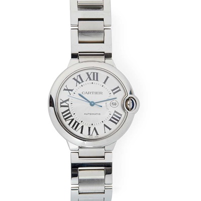 Lot 165 - Cartier: A gentleman's stainless steel wrist watch