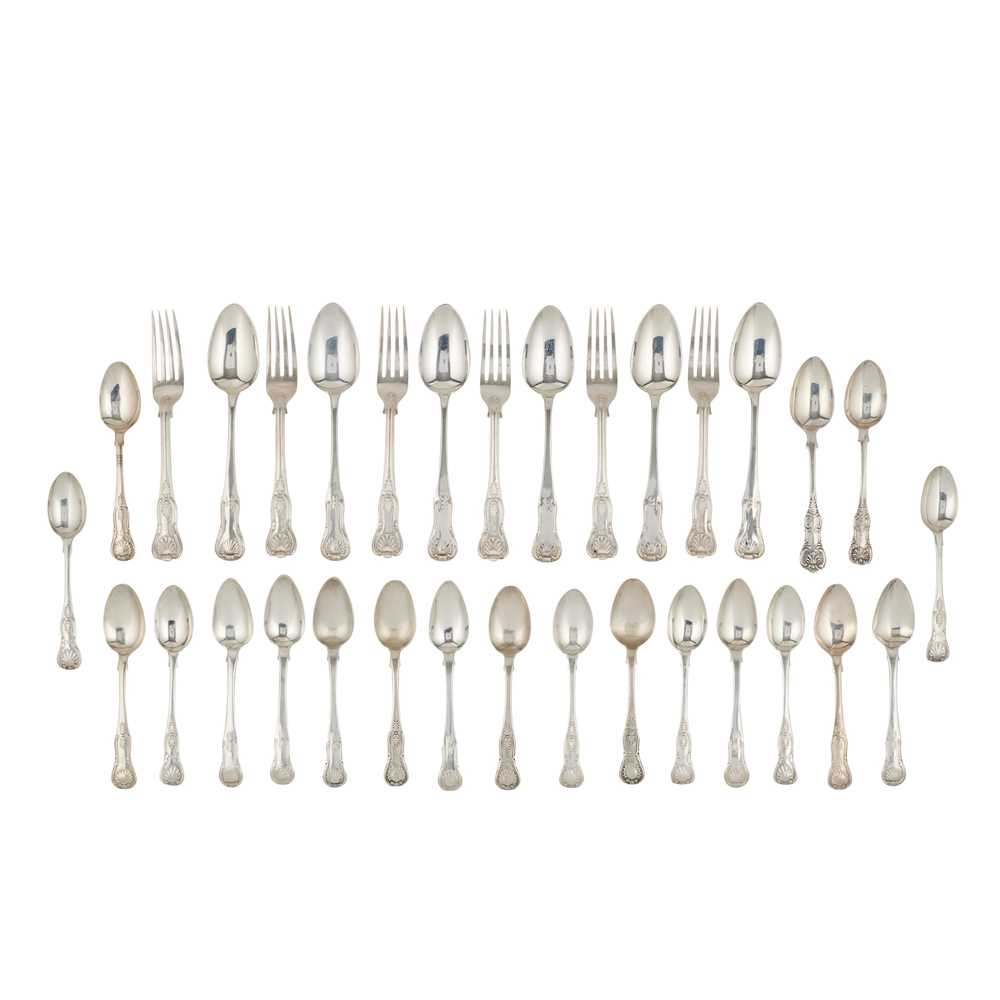 Lot 283 - A set of six single struck dessert spoons