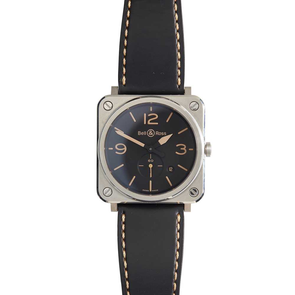 Lot 160 - Bell & Ross: A gentleman's steel cased wrist watch