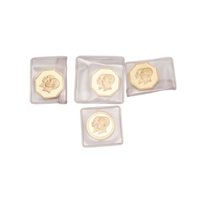 Lot 202 - Iran - A group of four golden jubilee gold medallions