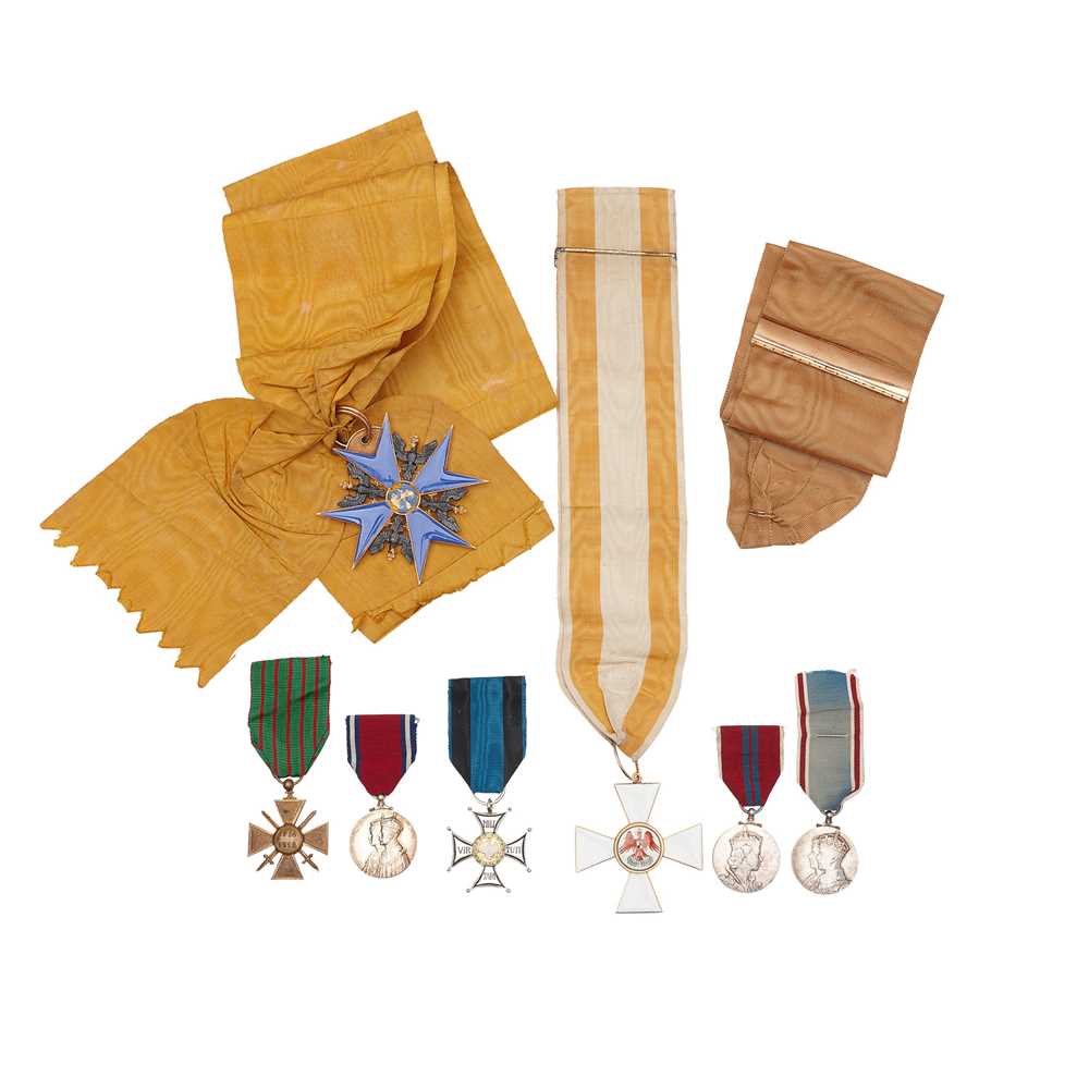 Lot 203 - A mixed group of Foreign Orders, medals, jubilee and Coronation Medals