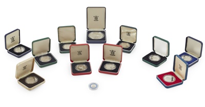Lot 115 - A collection of Channel Island silver proof coins