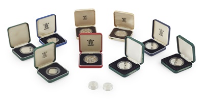 Lot 108 - A collection of Channel Island silver proof coins