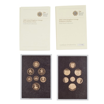 Lot 146 - A 2008 Emblems of Britain and Royal Shield of Arms fourteen coin gold proof set