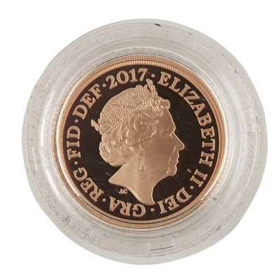 Lot 101 - A 2017 Piedfort proof sovereign