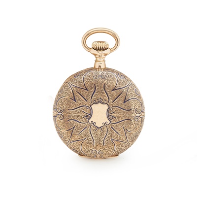 Lot 148 - Tiffany: A gold pocket watch