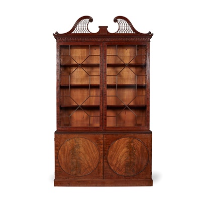 Lot 58 - SCOTTISH GEORGE III MAHOGANY BOOKCASE CABINET, ATTRIBUTED TO THE WORKSHOP OF FRANCIS AND WILLIAM BRODIE