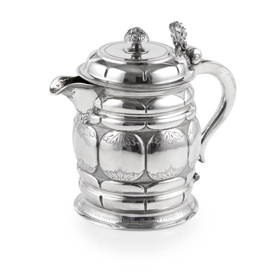Lot 39 - A George III style lidded jug