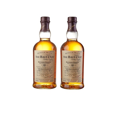 Lot 360 - TWO BOTTLES OF THE BALVENIE 10 YEAR OLD FOUNDER'S RESERVE