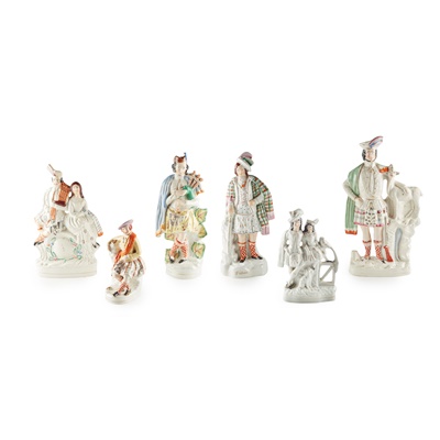 Lot 5 - A GROUP OF SCOTTISH SUBJECT STAFFORDSHIRE FIGURES