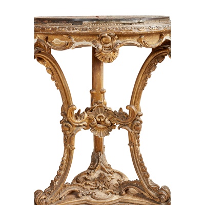 Lot 48 - A CONTINENTAL GILTWOOD AND BOULLE MARQUETRY GUERIDON