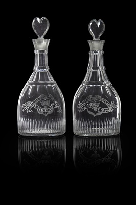 Lot 326 - A PAIR OF LATE 18TH CENTURY DECANTERS
