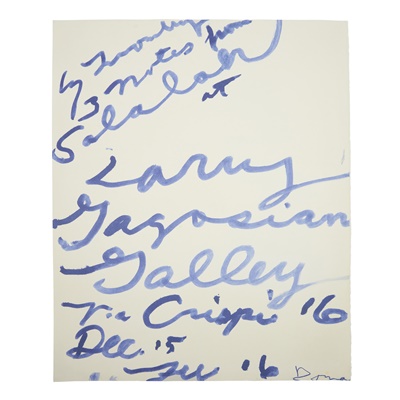 Lot 208 - CY TWOMBLY (AMERICAN 1928-2011)