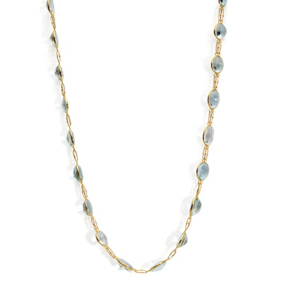 Lot 60 - An aquamarine necklace