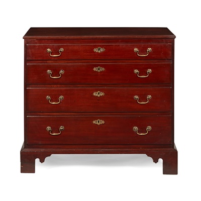 Lot 61 - GEORGE III MAHOGANY CHEST OF DRAWERS