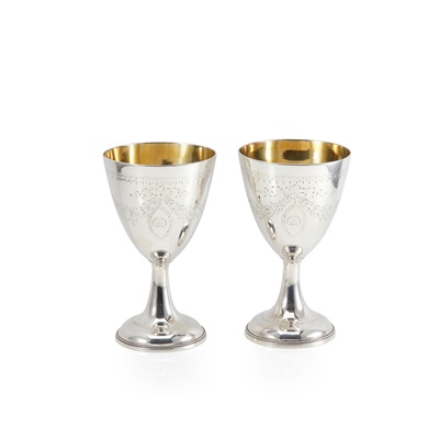 Lot 263 - A PAIR OF GEORGE III GOBLETS