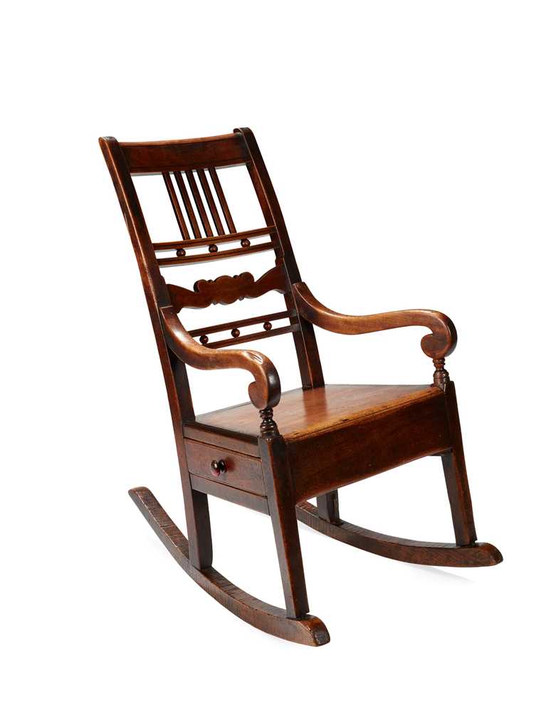 Lot 33 - A SCOTTISH PROVINCIAL ROCKING CHAIR