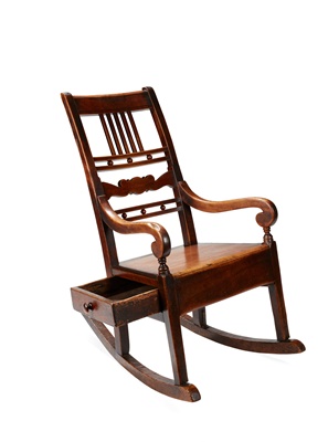 Lot 33 - A SCOTTISH PROVINCIAL ROCKING CHAIR
