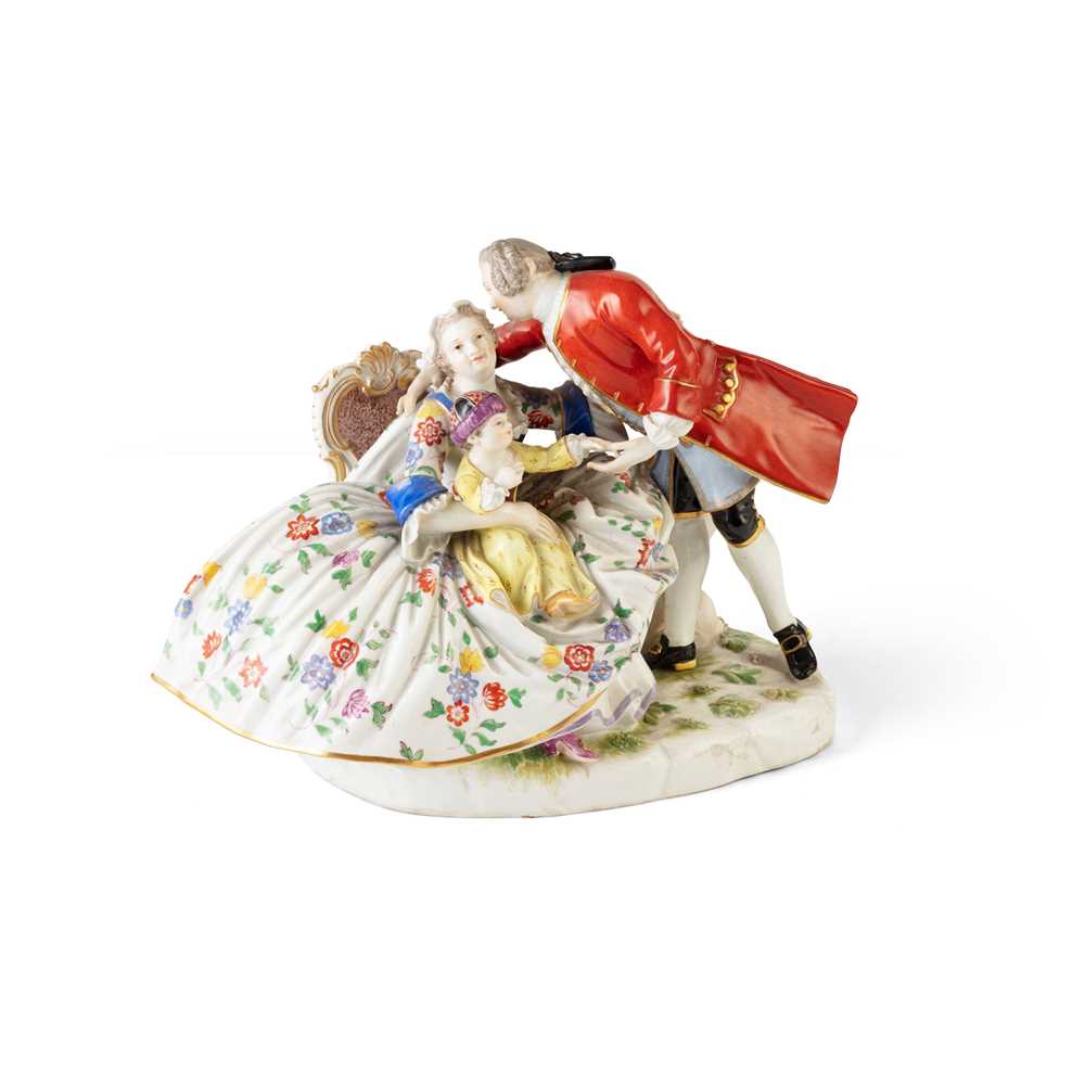 Lot 399 - MEISSEN FIGURE GROUP, 'THE LUCKY FAMILY'