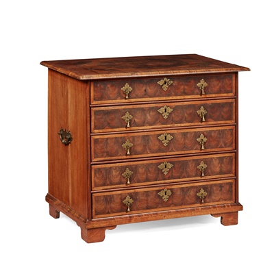 Lot 364 - WILLIAM AND MARY OYSTER VENEERED SMALL CHEST OF DRAWERS