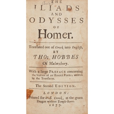 Lot 79 - Homer - Thomas Hobbes