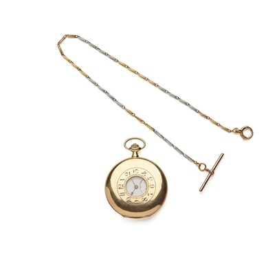 Lot 195 - Le Roy et Fils: gold pocket watch and chain