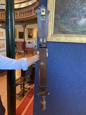 Lot 145 - A SCOTTISH EARLY VICTORIAN ROSEWOOD STICK BAROMETER, BY DUNCAN MCGREGOR, GLASGOW AND GREENOCK