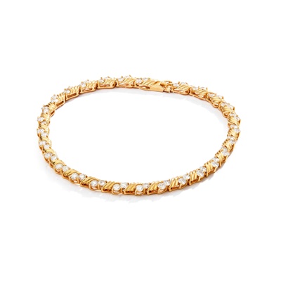 Lot 125 - A diamond-set bracelet