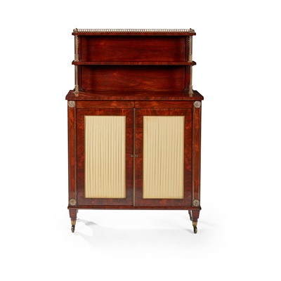 Lot 169 - REGENCY ROSEWOOD AND BRASS MOUNTED CHIFFONIER, BY WILKINSON & SONS