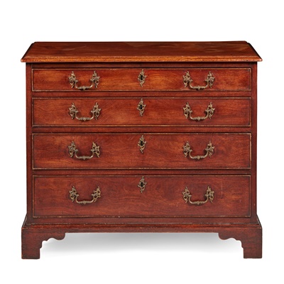 Lot 95 - GEORGE III MAHOGANY CHEST OF DRAWERS
