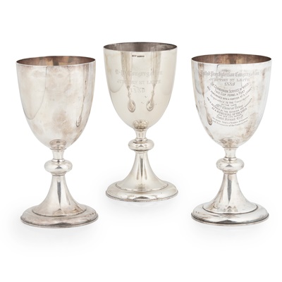Lot 55 - A pair of Victorian silver chalices