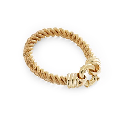 Lot 211 - A gold rope-twist bracelet