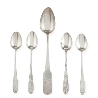 Lot 119 - A collection of George III Irish and American spoons