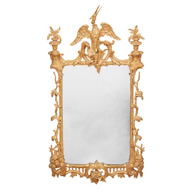 Lot 79 - CHIPPENDALE STYLE GILTWOOD PIER MIRROR