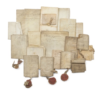 Lot 301 - Leith - 21 indentures or similar legal agreements on vellum