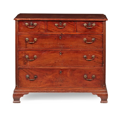 Lot 5 - GEORGE III MAHOGANY CHEST OF DRAWERS