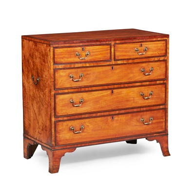 Lot 296 - RARE ANGLO-INDIAN CAMPHORWOOD AND PADOUK CHEST OF DRAWERS
