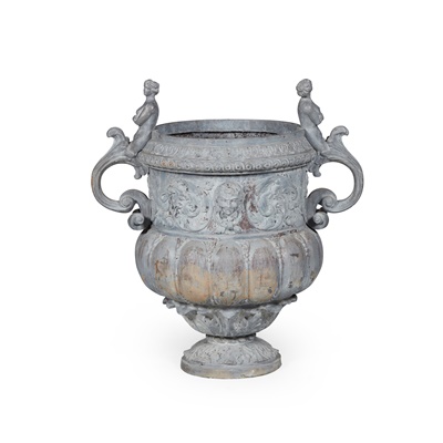Lot 701 - LARGE BAROQUE STYLE LEAD URN