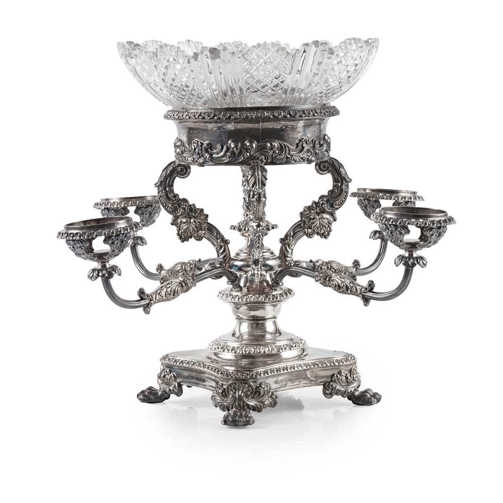 Lot 1 - A Regency plated epergne