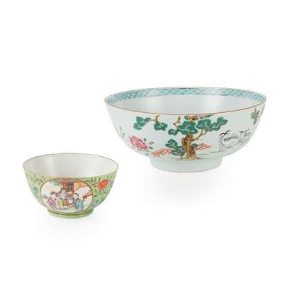 Lot 193 - TWO FAMILLE ROSE BOWLS