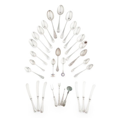 Lot 59 - A collection of Old English flatware