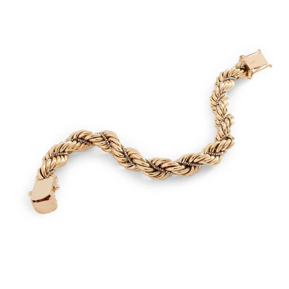 Lot 195 - A large rope-twist bracelet