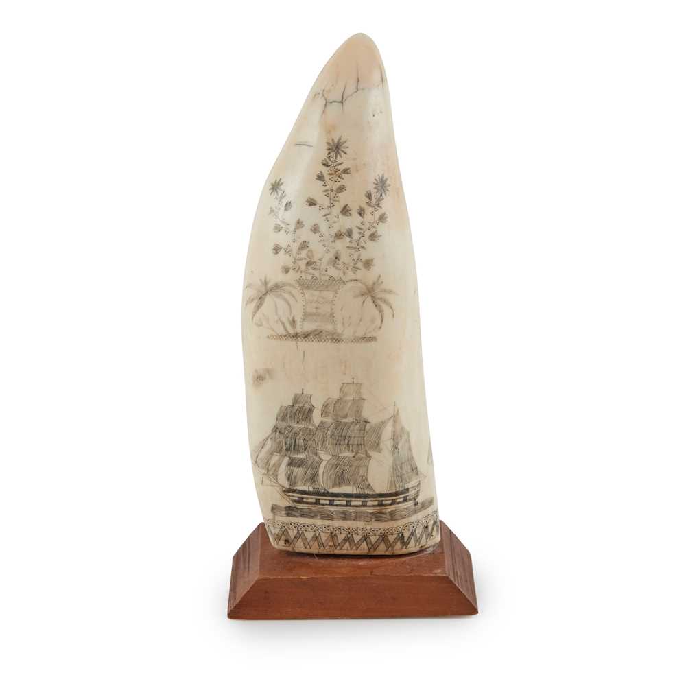 Lot 300 - SCRIMSHAW WHALE'S TOOTH