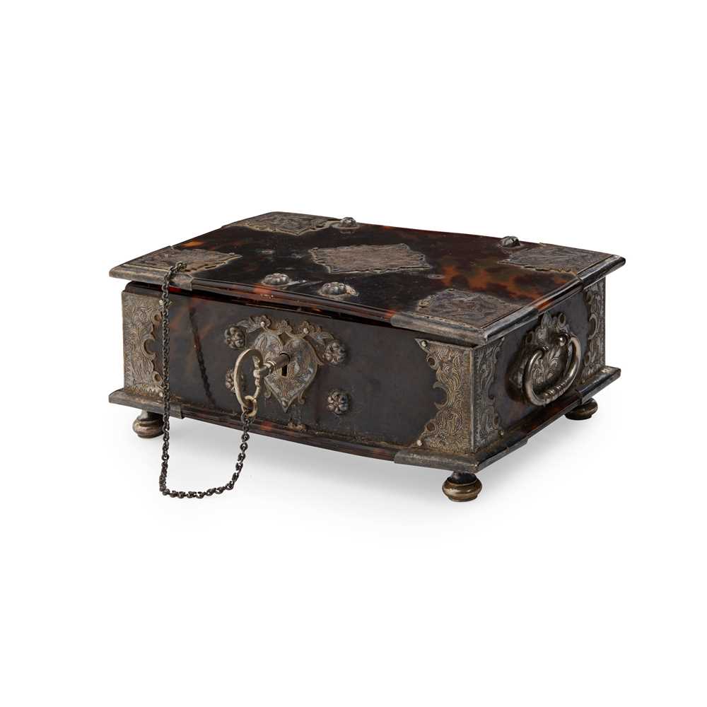 Lot 11 - A 19th-Century silver-mounted tortoiseshell box